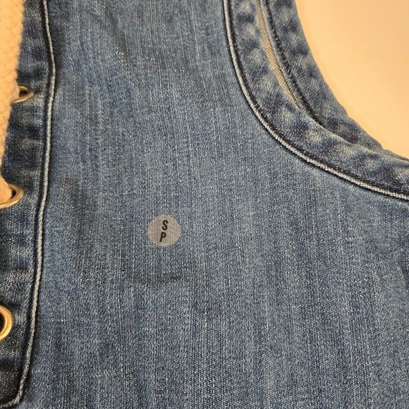 NWOT Aerie Size S Drop Hem Chambray Dress‎ Rope Tie Boho Beach Coastal - Picture 6 of 9